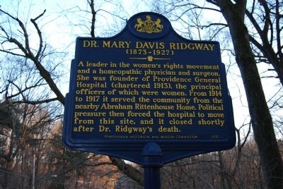 Dr. Mary Davis Ridgway Marker. Click for full size. Dr. Mary Davis Ridgway Marker image. Click for full size.