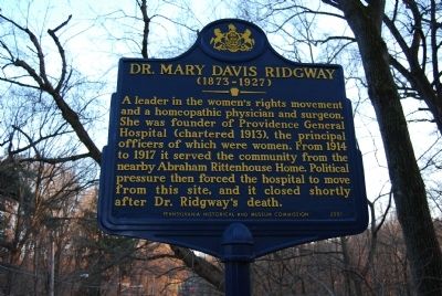 Dr. Mary Davis Ridgway Marker image. Click for full size.