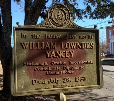 William Lowndes Yancey Marker. Click for full size. William Lowndes Yancey Marker image. Click for full size.