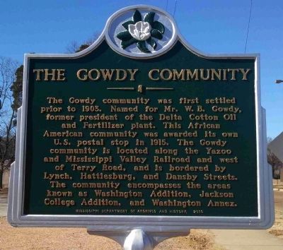 The Gowdy Community Marker image. Click for full size.