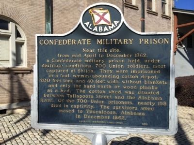 Confederate Military Prison Marker. Click for full size. Confederate Military Prison Marker image. Click for full size.
