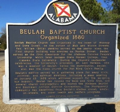 Beulah Baptist Church Marker. Click for full size. Beulah Baptist Church Marker image. Click for full size.