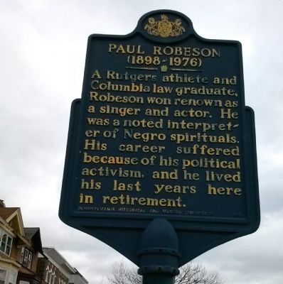 Paul Robeson (1898 - 1976) Marker image. Click for full size.