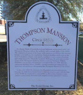 Thompson Mansion Marker image. Click for full size.