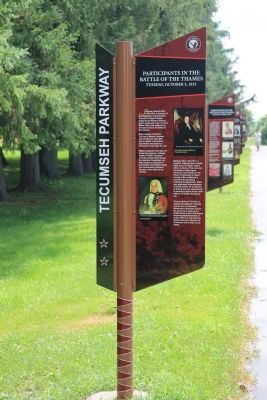 Participants in the Battle of the Thames Marker image. Click for full size.
