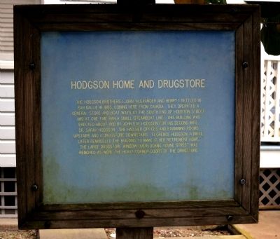 Hodgson Home and Drugstore Marker image. Click for full size.