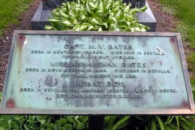 Metal Tablet at Bates Gravesites image. Click for full size.