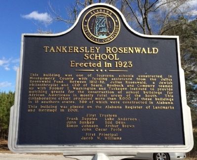 Tankersley Rosenwald School Marker image. Click for full size.