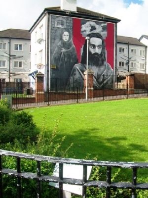 Hunger Strike Marker and Mural image. Click for full size.