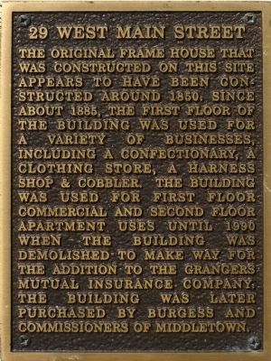 29 West Main Street Marker image. Click for full size.