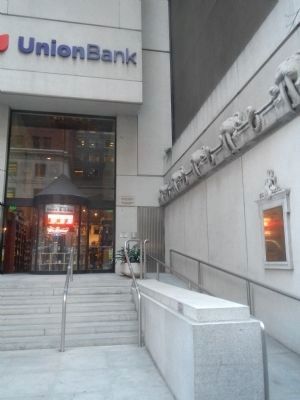 Union Bank Building Marker. Click for full size. Union Bank Building Marker image. Click for full size.
