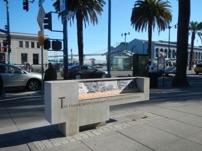 The Embarcadero Freeway Marker image. Click for full size.