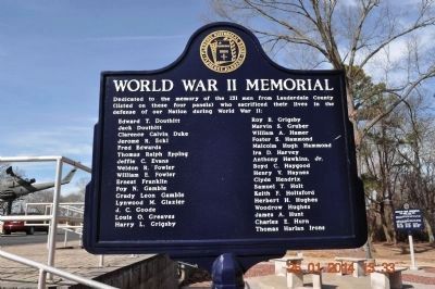 World War II Memorial Marker D-I side 2 update image. Click for full size.
