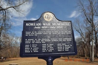 The Korean War Marker. Click for full size. The Korean War Marker image. Click for full size.