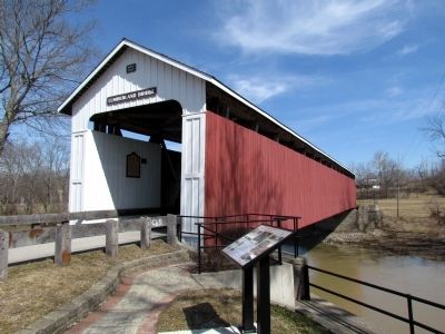 Cumberland Covered Bridge Marker. Click for full size. Cumberland Covered Bridge Marker image. Click for full size.