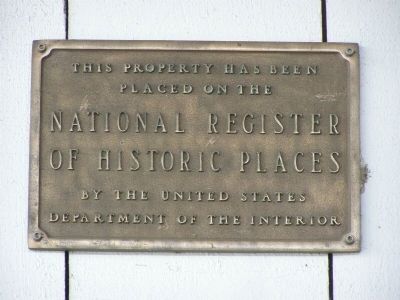 National Register Plaque. Click for full size. National Register Plaque image. Click for full size.