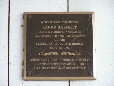 Dedication marker. Click for full size. Dedication marker image. Click for full size.