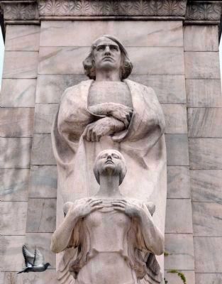 Christopher Columbus, Discovery and a Pigeon. Click for full size. Christopher Columbus, Discovery and a Pigeon image. Click for full size.
