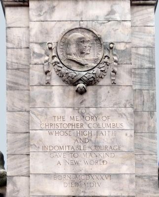 Christopher Columbus Marker<br>(North Face). Click for full size. Christopher Columbus Marker<br>(North Face) image. Click for full size.