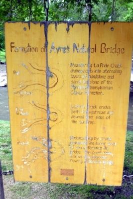 Formation of Ayres Natural Bridge Marker. Click for full size. Formation of Ayres Natural Bridge Marker image. Click for full size.