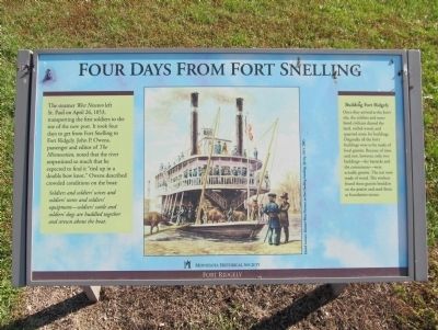 Four Days From Fort Snelling Marker image. Click for full size.