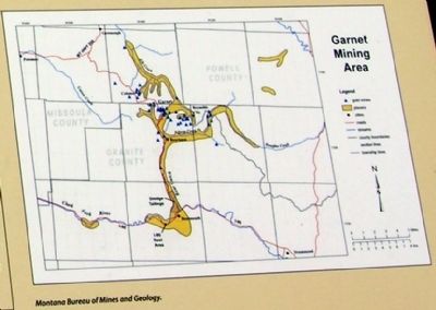 Close-up of Garnet Mining Area Map on Marker image. Click for full size.