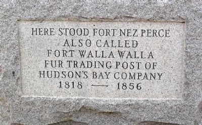 Fort Nez Perce Marker. Click for full size. Fort Nez Perce Marker image. Click for full size.
