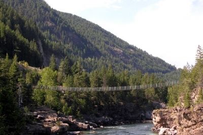 Swing Pedestrian Bridge over the Kootenai River. Click for full size. Swing Pedestrian Bridge over the Kootenai River image. Click for full size.