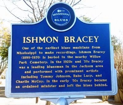 Ishmon Bracey Marker (Front) image. Click for full size.