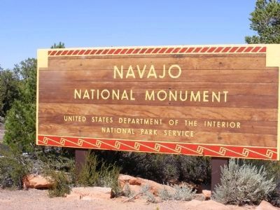 Sign at the entrance to the National Monument image. Click for full size.