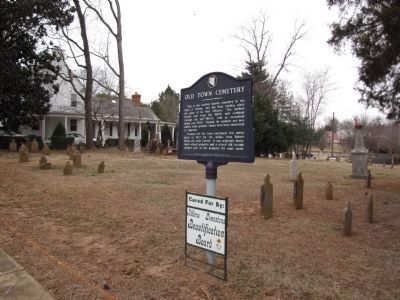 Old Town Cemetery Marker. Click for full size. Old Town Cemetery Marker image. Click for full size.