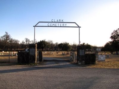 Clark Cemetery with Marker image. Click for full size.