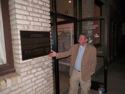 Past Grand President James Shadle with the Excelsior Parlor 31 Marker. Click for full size. Past Grand President James Shadle with the Excelsior Parlor 31 Marker image. Click for full size.