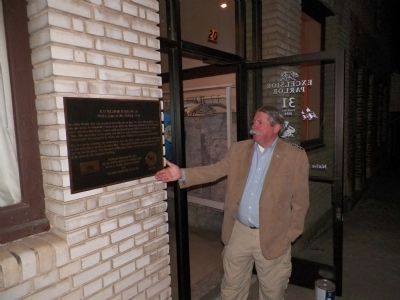 Past Grand President James Shadle with the Excelsior Parlor 31 Marker image. Click for full size.