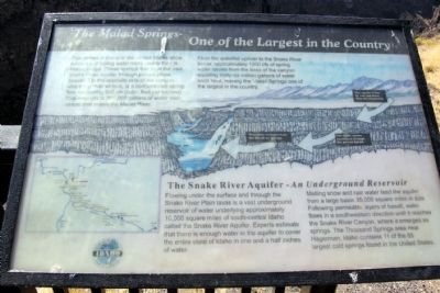 The Malad Springs Marker image. Click for full size.
