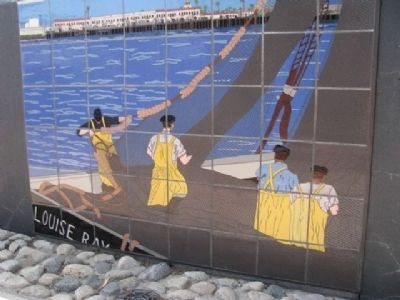 Fishing Industry Memorial Mural. Click for full size. Fishing Industry Memorial Mural image. Click for full size.