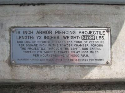 16 Inch Armor Piercing Projectile image. Click for full size.