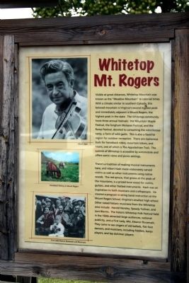 Whitetop / Mt. Rogers Marker. Click for full size. Whitetop / Mt. Rogers Marker image. Click for full size.