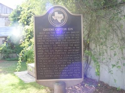 Gruene Cotton Gin Marker image. Click for full size.