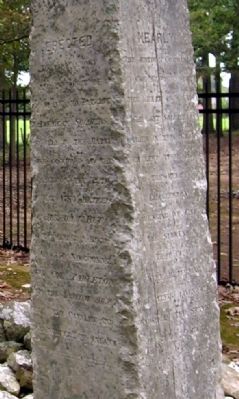 Inscriptions on South and East Faces of Buford Monument image. Click for full size.