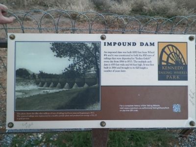 The Impoundment Dam Information Sign image. Click for full size.