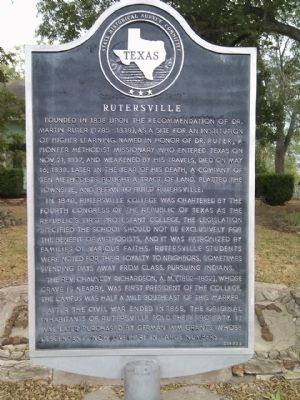 Rutersville Marker image. Click for full size.
