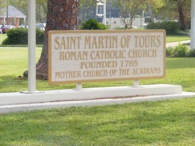St. Martin of Tours Roman Catholic Church-sign on front lawn image. Click for full size.