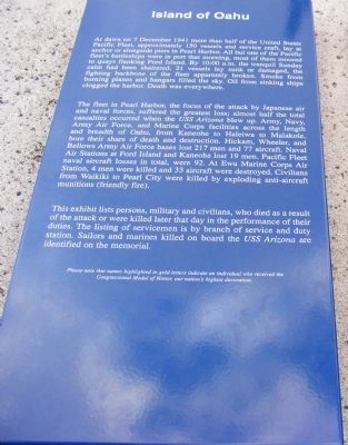 Island of Oahu Marker. Click for full size. Island of Oahu Marker image. Click for full size.