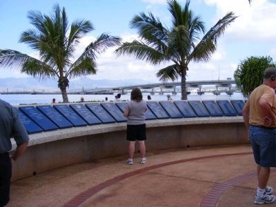 Photo of the ship plaques in the Remembrance Circle. Click for full size. Photo of the ship plaques in the Remembrance Circle image. Click for full size.
