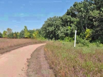 Trail towards Birch Coulee Creek image. Click for full size.