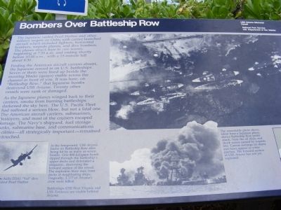 Bombers Over Battleship Row Marker. Click for full size. Bombers Over Battleship Row Marker image. Click for full size.
