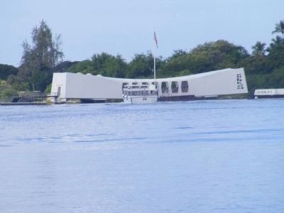 USS Arizona Memorial at a distance image. Click for full size.