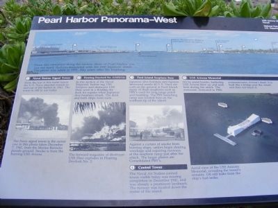 Pearl Harbor Panorama-West Marker. Click for full size. Pearl Harbor Panorama-West Marker image. Click for full size.