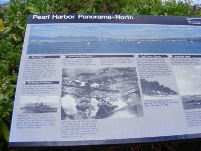 Pearl Harbor Panorama-North Marker. Click for full size. Pearl Harbor Panorama-North Marker image. Click for full size.
